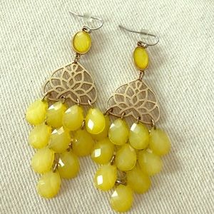 Fun yellow statement earrings
